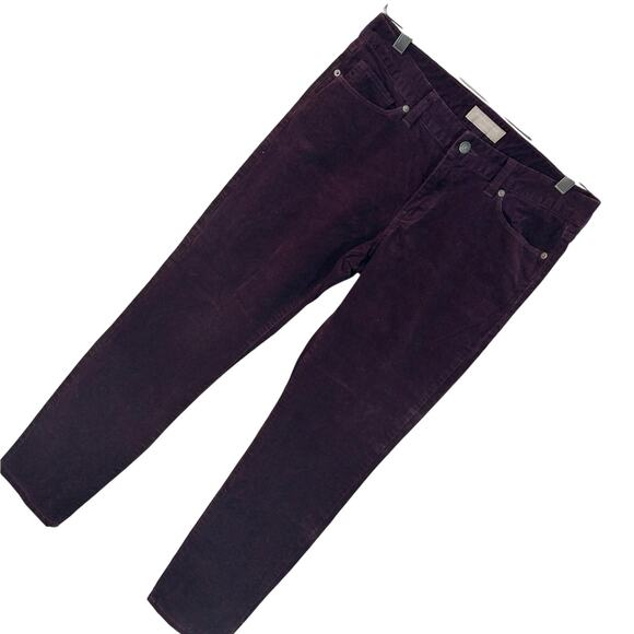 BANANA REPUBLIC! RICH BURGUNDY RED FINE WALE CORDUROY SKINNY PANTS! SZ 8P - Picture 11 of 11